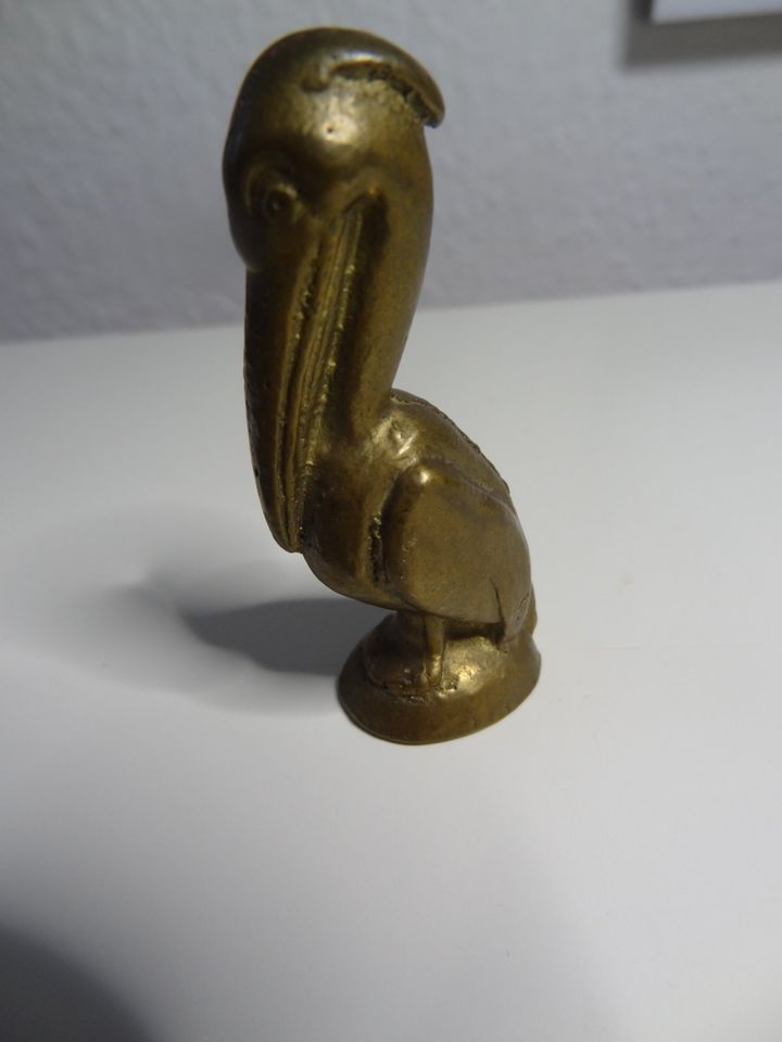 Messing Bronze Figuren Skulptur Pelikan Vintage ca. 6,5 cm rar in Fürth