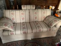 Sofa Couch 2sitzer Blumen beige rosa West - Sossenheim Vorschau