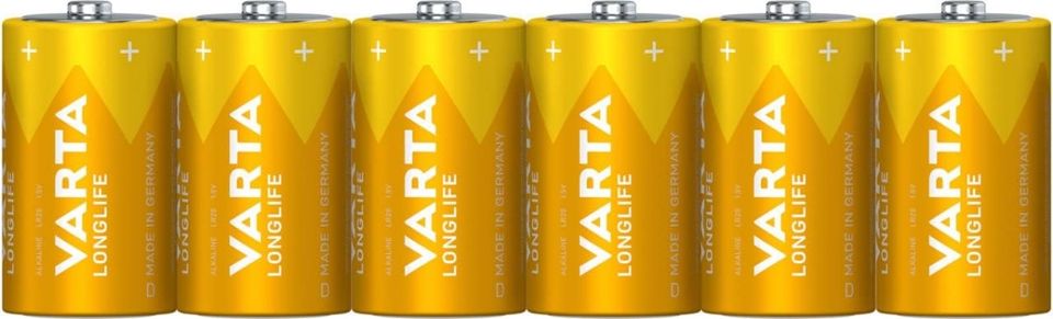 VARTA Batterien D Mono, 6 Stück, Longlife, Alkaline, 1,5V, ideal in Körle