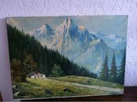 Altes Gemälde Naturmotiv Berglandschaft " Am Wetterstein " Baden-Württemberg - Oberstadion Vorschau