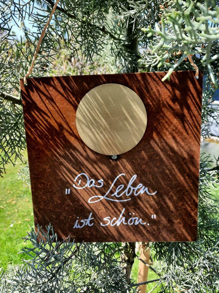 Schild Rost mit Spruch. Deko Haus, Garten in Gundelfingen a. d. Donau