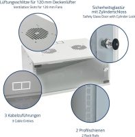 NEUw! W1 HMF Netzwerkschrank Serverschrank 19 Zoll 4 HE grau Baden-Württemberg - Heidelberg Vorschau