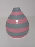Vase tropfenförmig grau-rosé-gestreift Baden-Württemberg - Hemsbach Vorschau