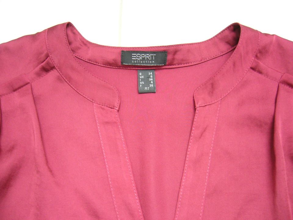 ESPRIT Bluse Damenbluse weinrot XS 34 36 neuwertig in Paderborn