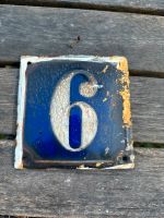 Emaille Hausnummer blau 6 9 Schild Niedersachsen - Balge Vorschau