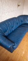 Blaue Leder couch Hessen - Friedrichsdorf Vorschau