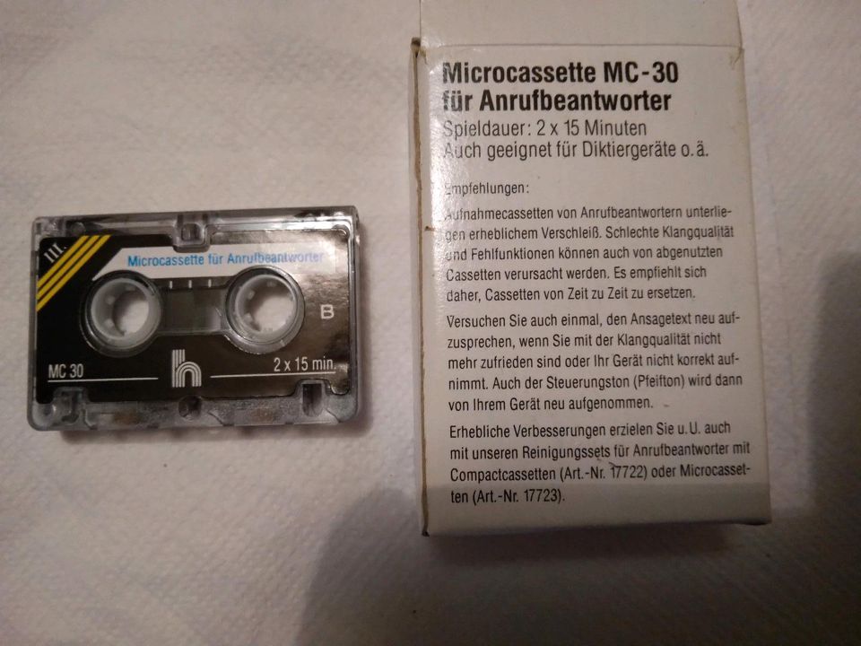 Helos Microcassette MC 30 für Diktiergerät und Anrufbeant Neu in Schneverdingen