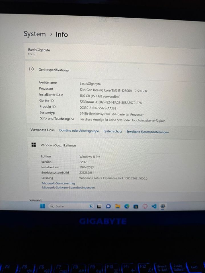 Gigabyte G5 Gaming Laptop 15.6 Zoll in Marktleuthen