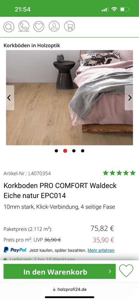 Egger Comfort Flooring Laminat Kork Eiche in Marsberg