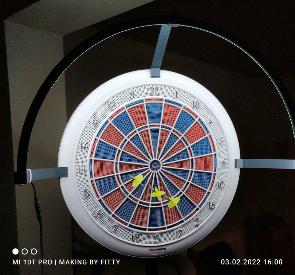 Dartboard Beleuchtung Granboard gross schwarz oder weiss in Aerzen