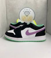 ✅Nike Jordan 1 Low GS Green Glow Violet Shock (Pink/Grün) 39 6,5Y Sachsen - Treuen Vorschau