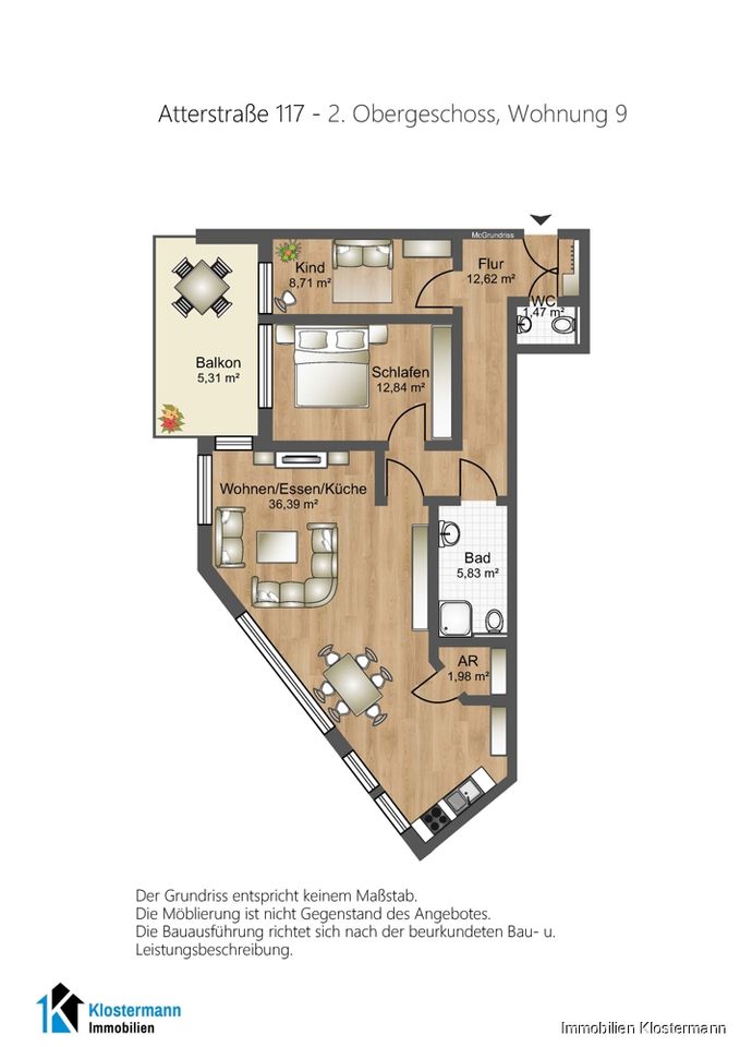 Stylische Neubauwohnung im KFW 40 QNG Standard in Osnabrück