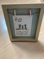 Steinbild Familie mit Rahmen neu handmade diy Sachsen-Anhalt - Sangerhausen Vorschau