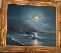 Ölgemälde Bild „Mond über dem Meer“ Altona - Hamburg Lurup Vorschau