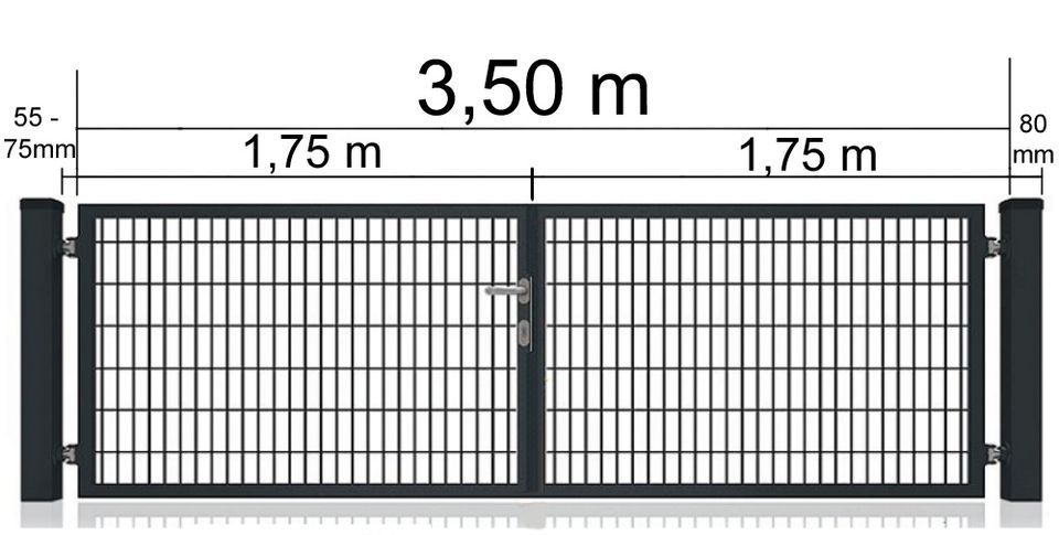 17,5 m kostenloser Versand Doppelstabmattenzaun 830 mm 6/5/6 Klemmplättchen Nr.41 in Herford