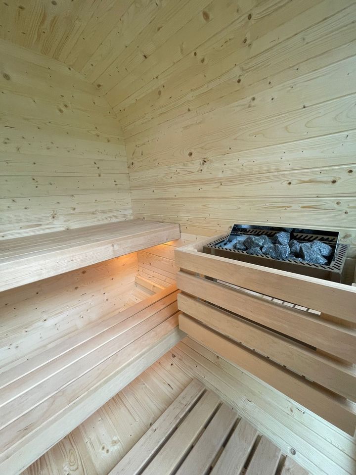 WOLKE7® Sauna 4 Personen 9KW, LED, montiert, lackiert, geliefert in Buchholz in der Nordheide