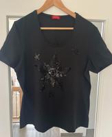 T-Shirt von Taifun in 42 schwarz mit Perlen und Pailetten bestick Bayern - Oberostendorf Vorschau