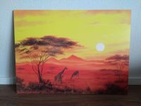 Wandbild Giraffe Savanne Afrika Sonne Gelb/Rot von Hainz Nordrhein-Westfalen - Ense Vorschau