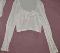 Weißes Coquette Clean girl  Lolita Langarm Top Brandenburg - Bernau Vorschau