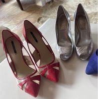 Elegante Pumps High Heels Zara rot lack und Silber Gr.39 Baden-Württemberg - Neuried Vorschau