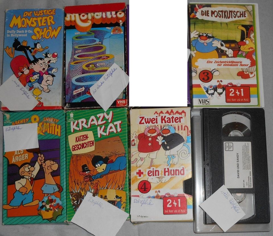 28 VHS Videokassetten verschiedene Cartoons zur Auswahl in Köln