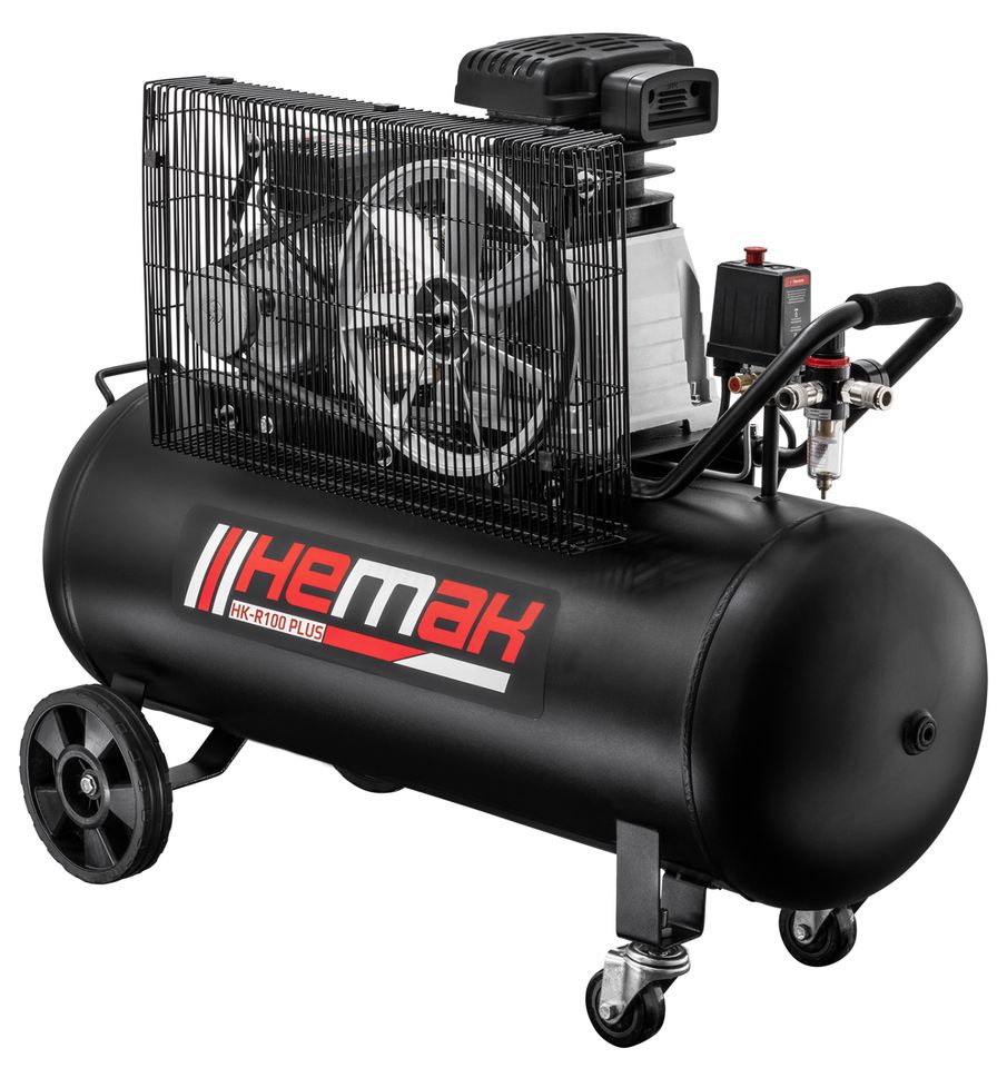 HEMAK HK-R100+ Kompressor Riemenantrieb 3000W 4 PS 100 Liter 230V in Hurlach