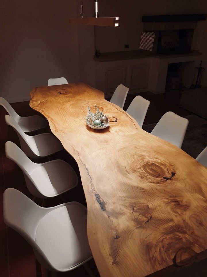 Baumtisch Esstisch Massivholztisch Baumkante Tisch Eiche table in München