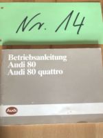 Betriebsanleitung Audi 80 und Audi 80 Quattro Nordrhein-Westfalen - Erftstadt Vorschau