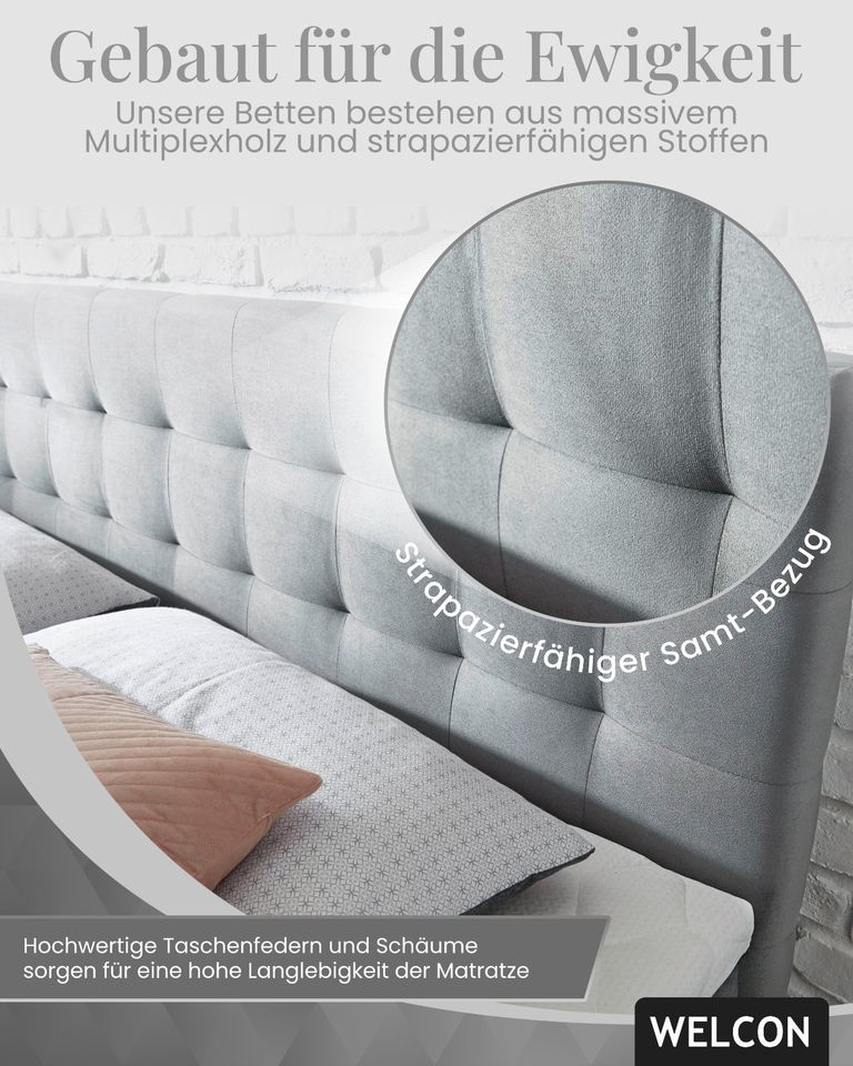 WELCON Rockstar® Boxspringbett 180x200 boxspringbettenshop24.de in Giesen