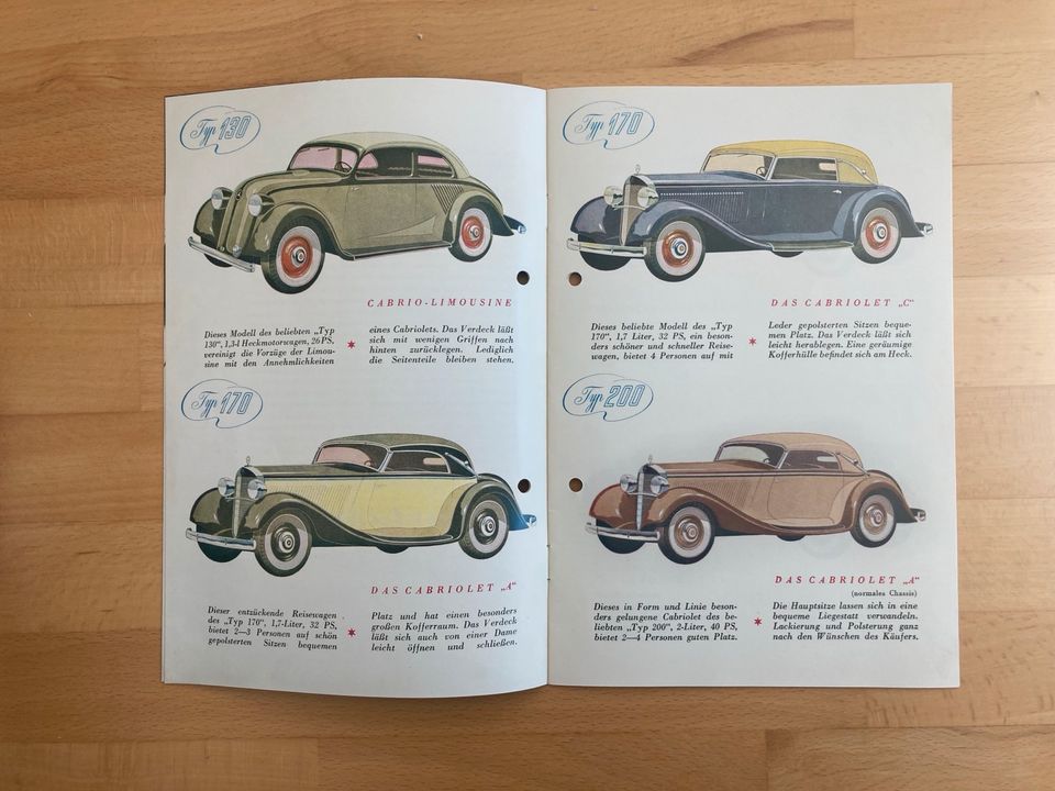 Mercedes Benz Broschüre Cabriolets 1935 - 1940 in Aach