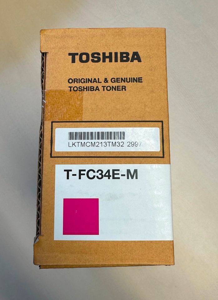 1x Original Toshiba Toner T-FC34E-M Druckerpatronen, Magenta, NEU in Lauingen a.d. Donau