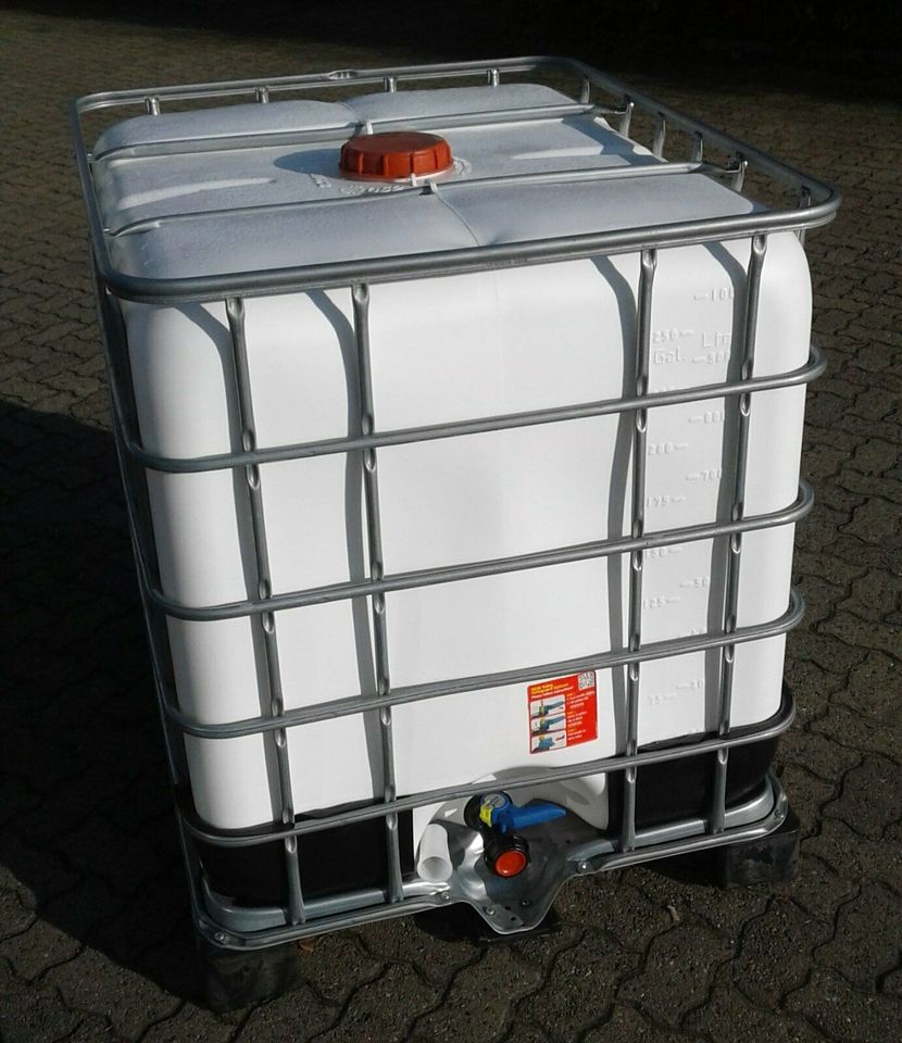 IBC Wassertank Tank Container weiß  Wassercontainer 1000 Liter in Vechelde