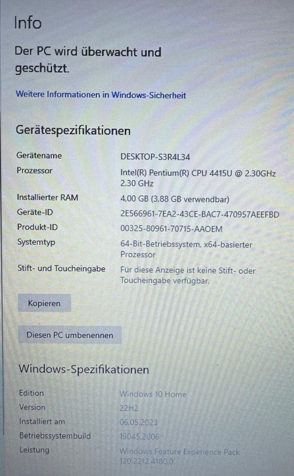 Lenovo Ideapad 320-17IKB Windows 10 Home – 17,3 Zoll in Ostfildern