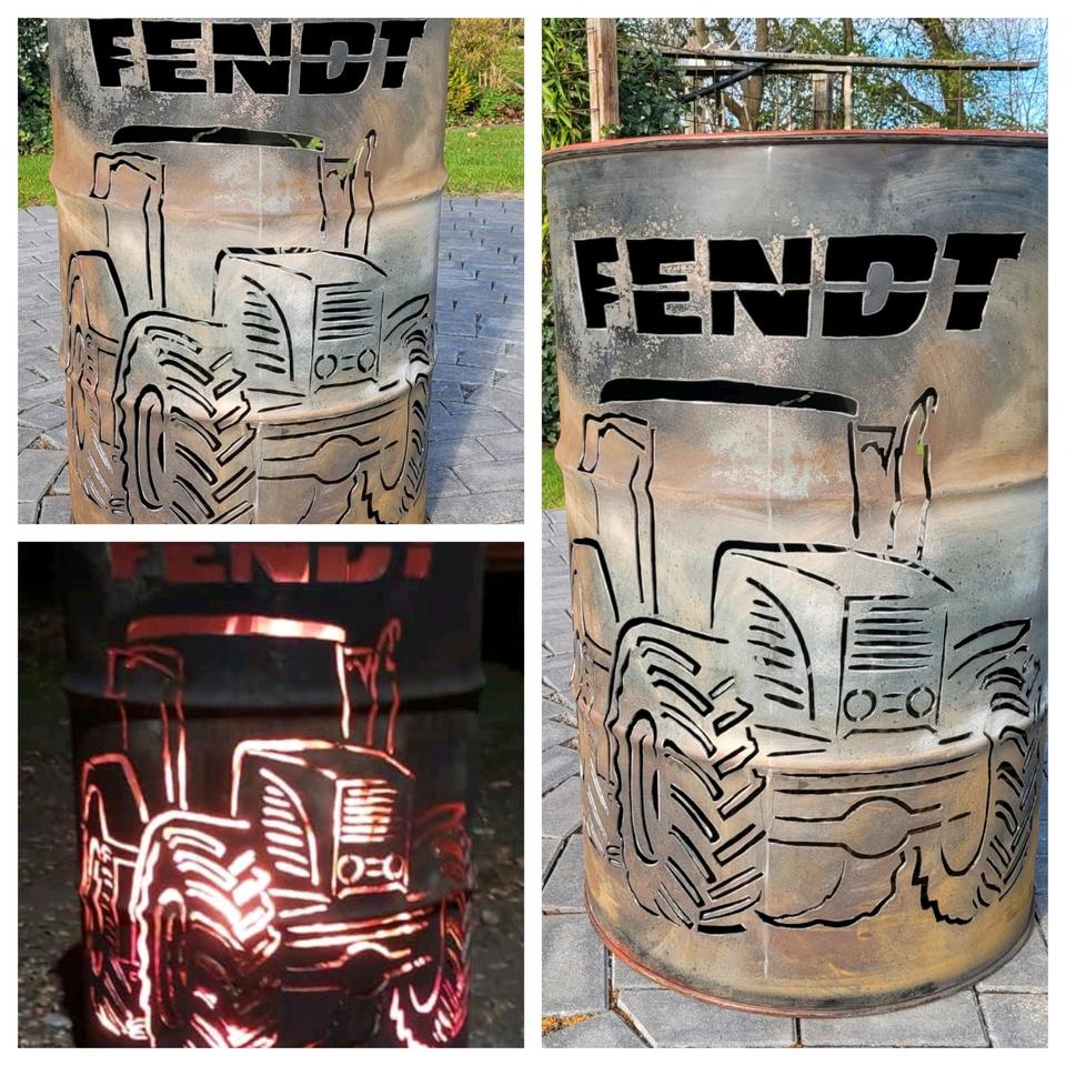 Feuertonne Brenntonne 200l Trecker Fendt Plancha Bauernhof Rost in Ahlerstedt