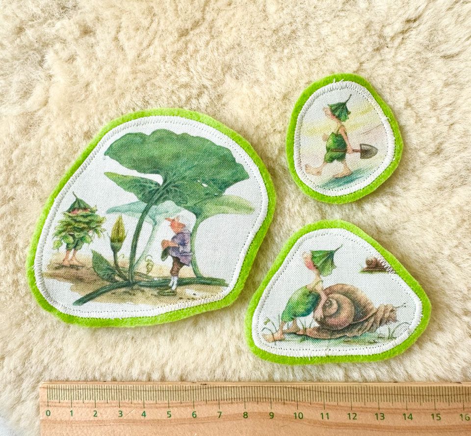 3 Aufnäher Handmade Patch Applikation Giesbert Daniela Drescher in Leipzig