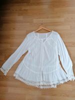 Bluse Italien Bw. 48 cm weiß mit Spitze S M 36 38 40 boho ethno Hessen - Rotenburg Vorschau