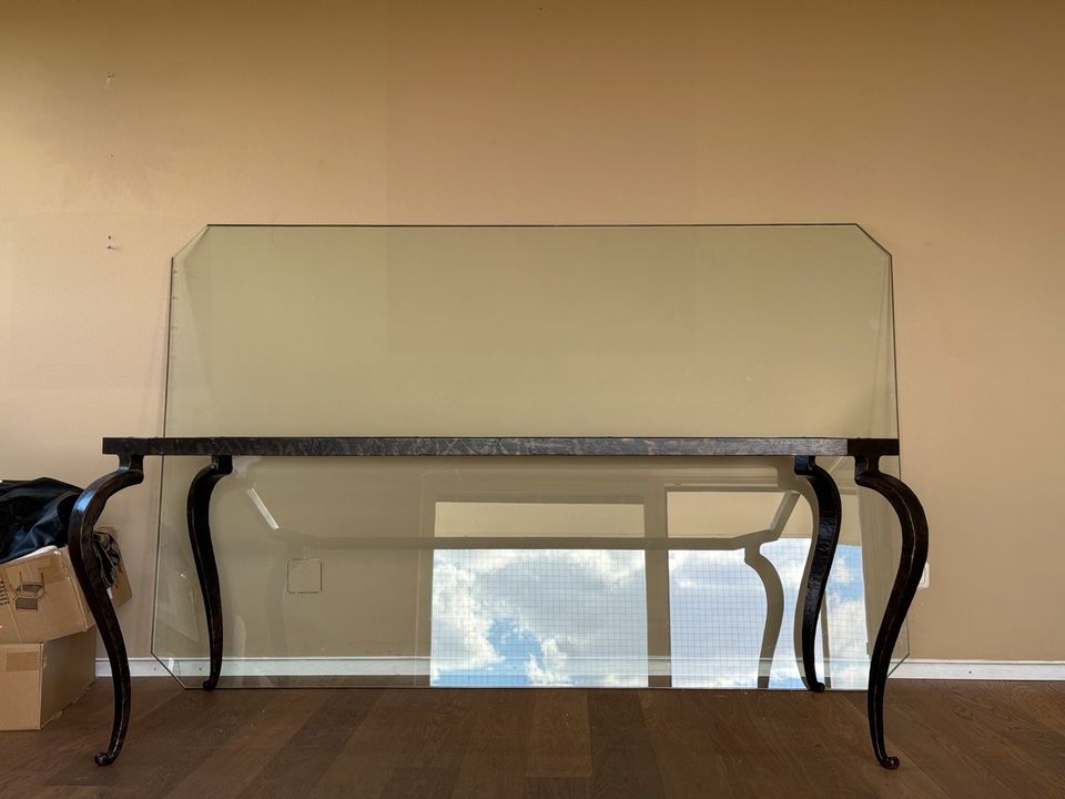 Esstisch 75 cm hoch Glasplatte 140x220cm in München
