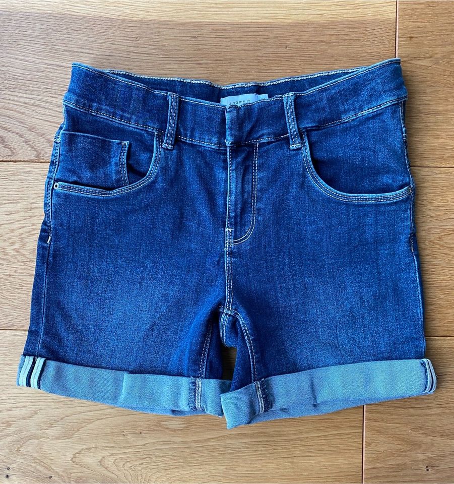 Name it kurze Shorts blau Jeans Mädchen kurze Hose Größe 152 in Schmallenberg