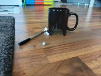 Schwarze Kaffeetasse Tasse Golftasse mit Schläger & Ball 3 Bälle Hude (Oldenburg) - Nordenholz Vorschau