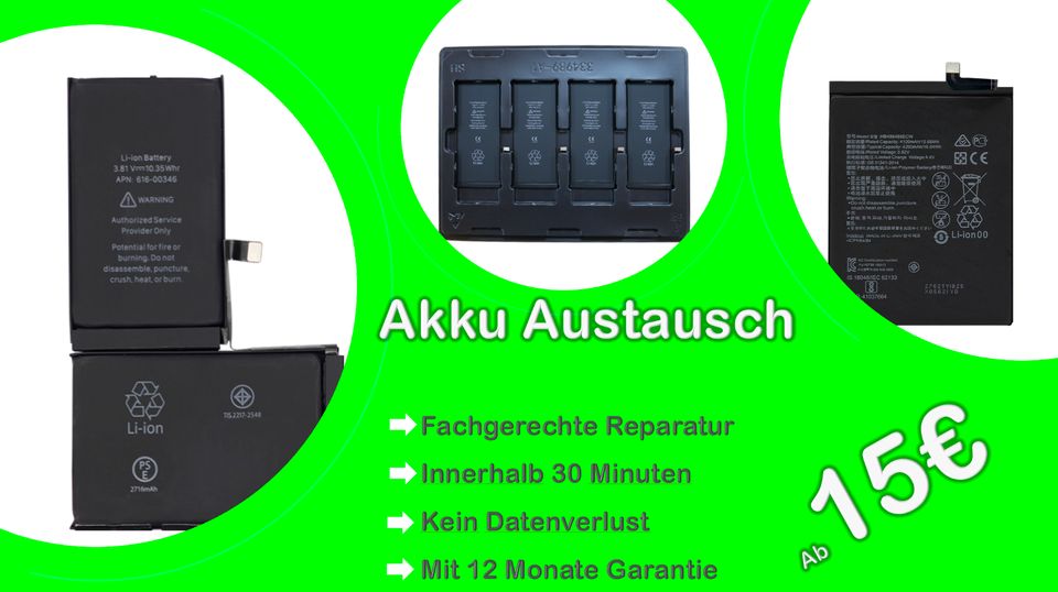 IPHONE X,XS,XR,11,12 PRO MAX DISPLAY LCD AKKU REPARATUR HANDY in Hamburg