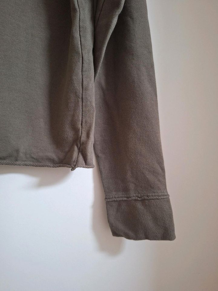 Hoodie Sweater Pullover Pulli Crop Kapuze Khaki XS 34 Blind Date in Zeitz