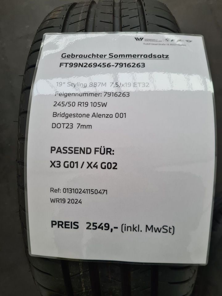 Original BMW X3 G01 X4 G02 19 Zoll Sommerradsatz Styling 887M in Dachau