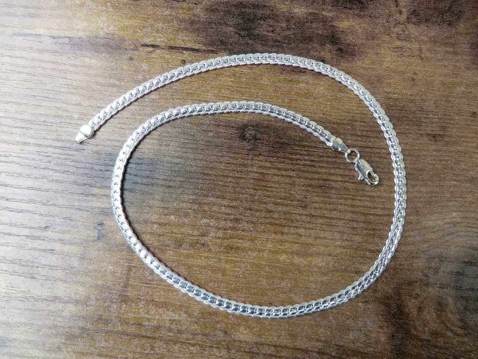 Versilberte Kette, hoch glänzend, L 50 cm, ⌀ 5 mm in Mainz