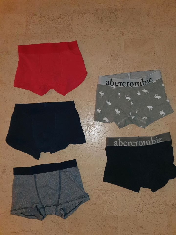 5 x Boxershorts Junge Gr. 134 140 Abercrombie H&M in Werder (Havel)