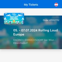 Rolling Loud Europe Wien, 3 Tickets zu verkaufen Thüringen - Weimar Vorschau