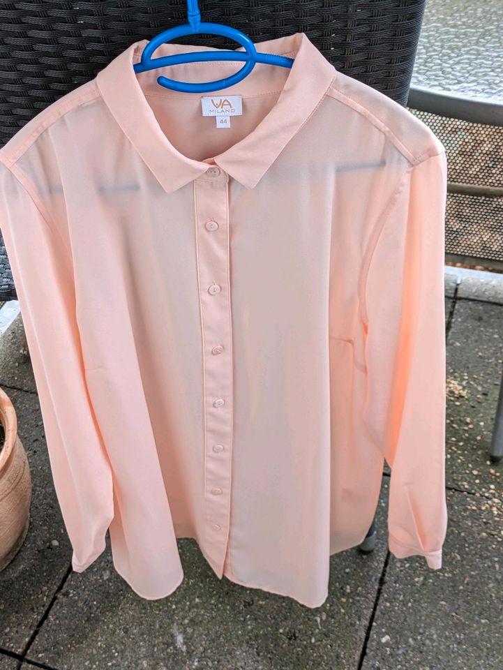 Bluse von Via Milano, QVC, Größe 44, apricot / rosa in Kiel