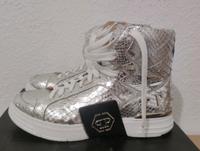 Philipp Plein Python HI-TOP Sneaker Schuhe Leder Silber Hochzeit Dresden - Innere Neustadt Vorschau