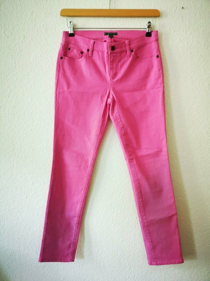 SKINNY Jeans Stoffhose Sommer RALPH LAUREN 4 XS 34 pink HOSE NEU in Berlin