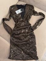 Pailletten Kleid mit Schulterpolster/Gr.S/Neu/Gold/Schwarz Berlin - Schöneberg Vorschau
