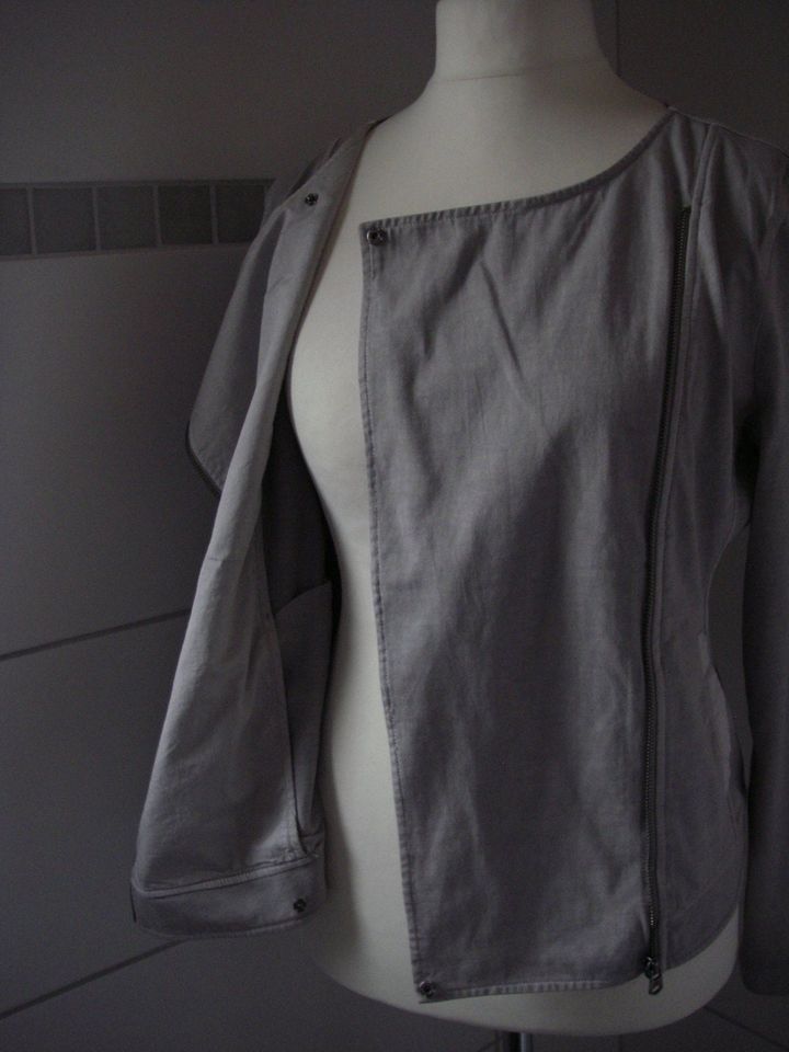 Marc O`Polo Sweat Jacke Baumwolle graubeige Taupe Gr. L neuwertig in Solms